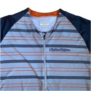 Troy Lee Designs Ace Bicycle Jersey Alpine Fire Large Mountain Bike Stripe Gray